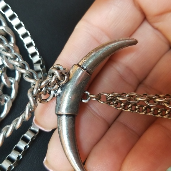 Boho necklace choker silver - Picture 3 of 5